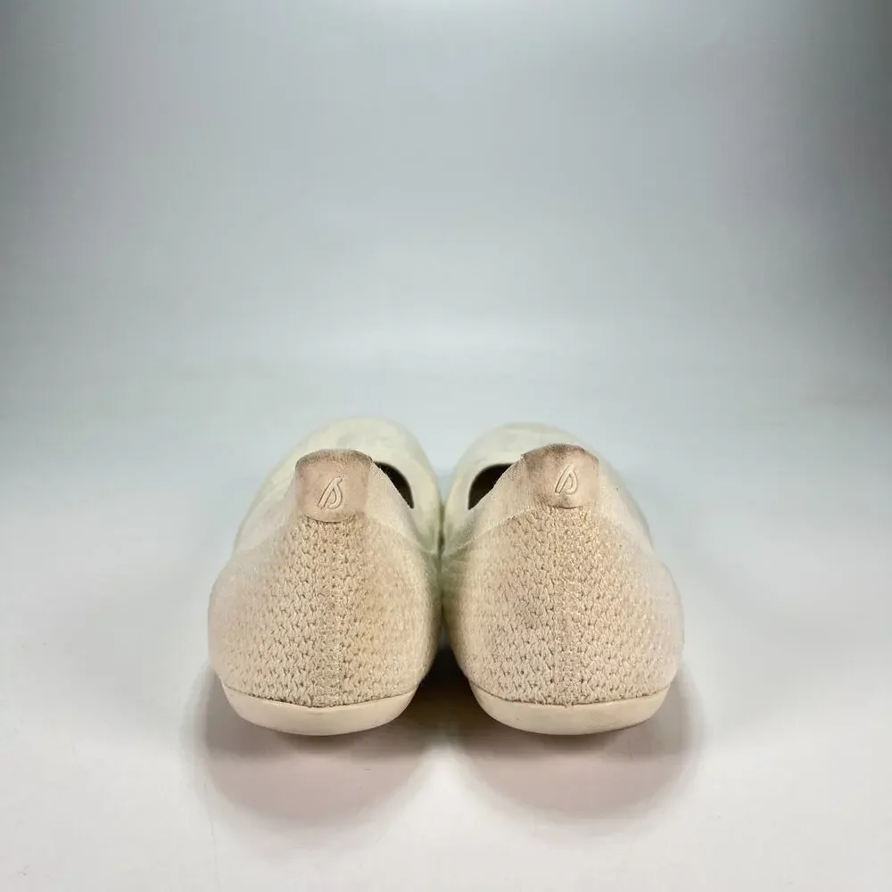 Allbirds Tree Breezers Cream Comfort Slip On Ballet Flats Shoes Women's Size 8